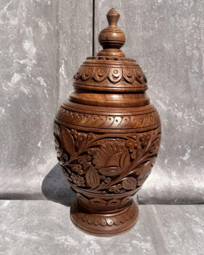 Mughal Inspired Carved Jar- Handicraft