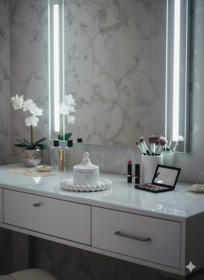 White Ceramic Fluted Storage Jar Set – Decorative Organizer with Lids