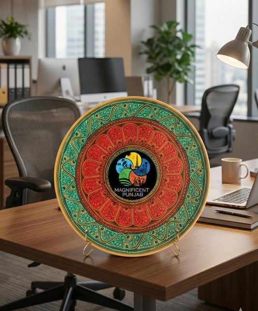 Handcrafted Decorative Plate “Magnificent Punjab” – Traditional Art Display