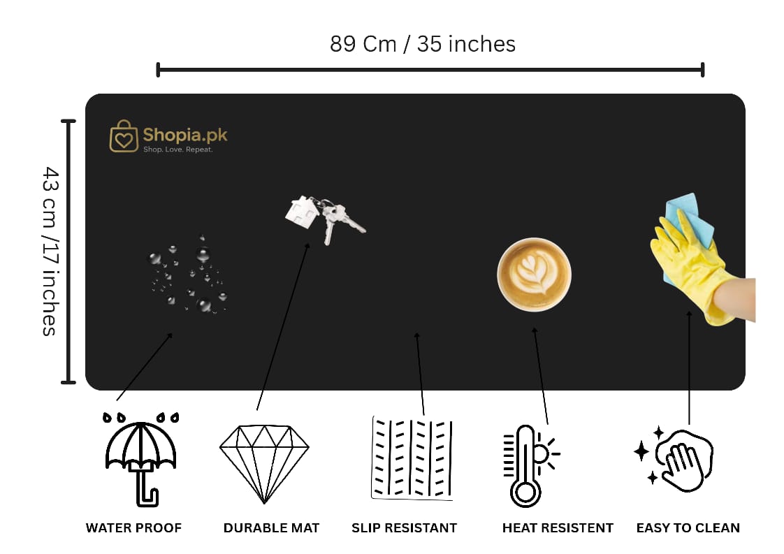 Premium Dual-Face Leather Desk Mat