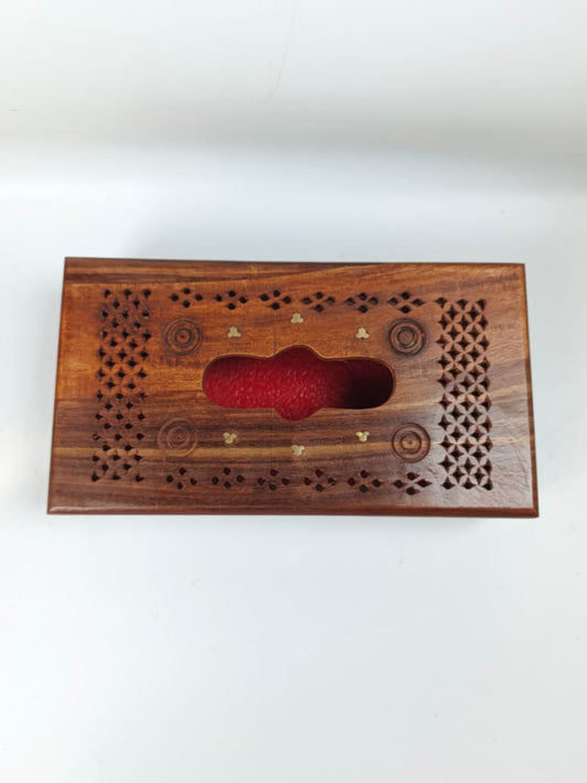 Premium Handcrafted Wooden Tissue Box – Elegant Handmade Home Décor