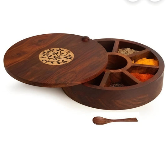 Pure Wood Condiments & Dry Fruit Container