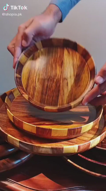 Serving Plates Set (3 Pieces) – Natural & Elegant Tableware