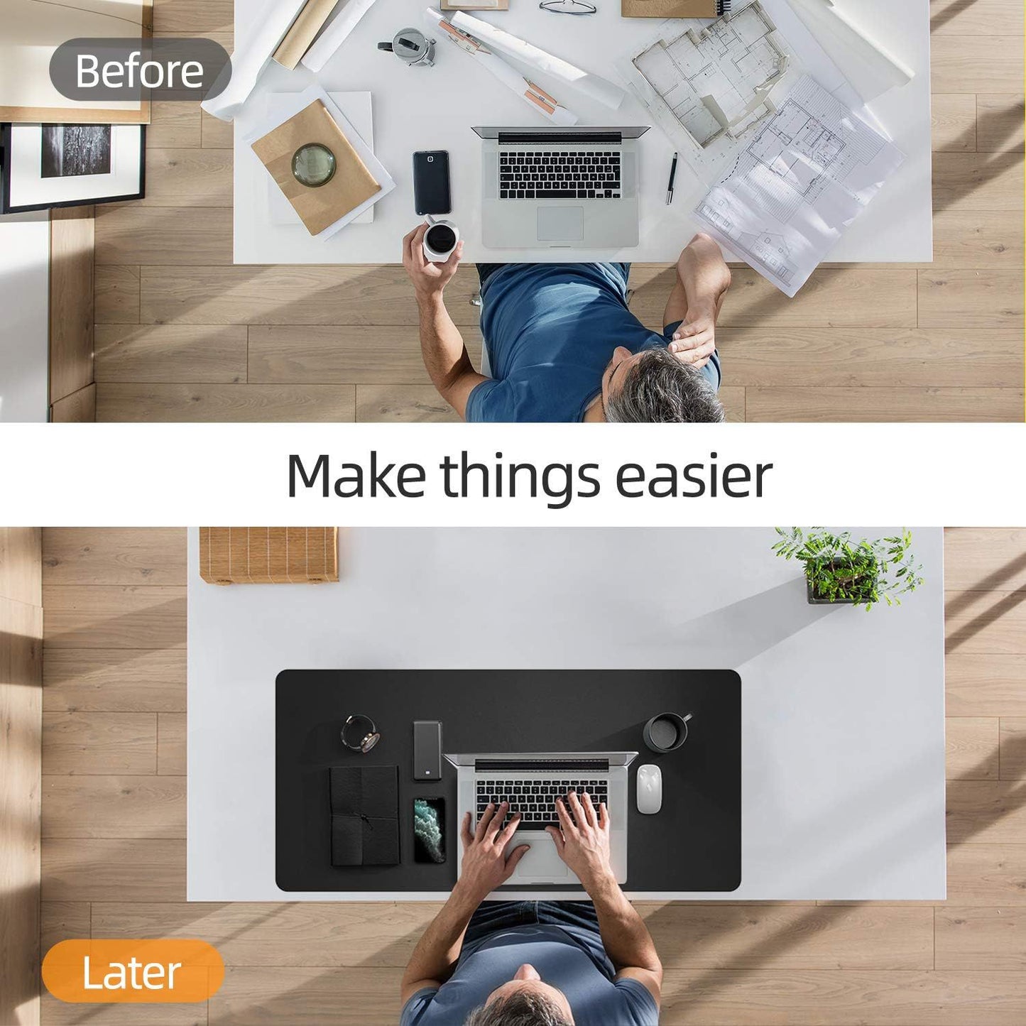 Premium Dual-Face Leather Desk Mat